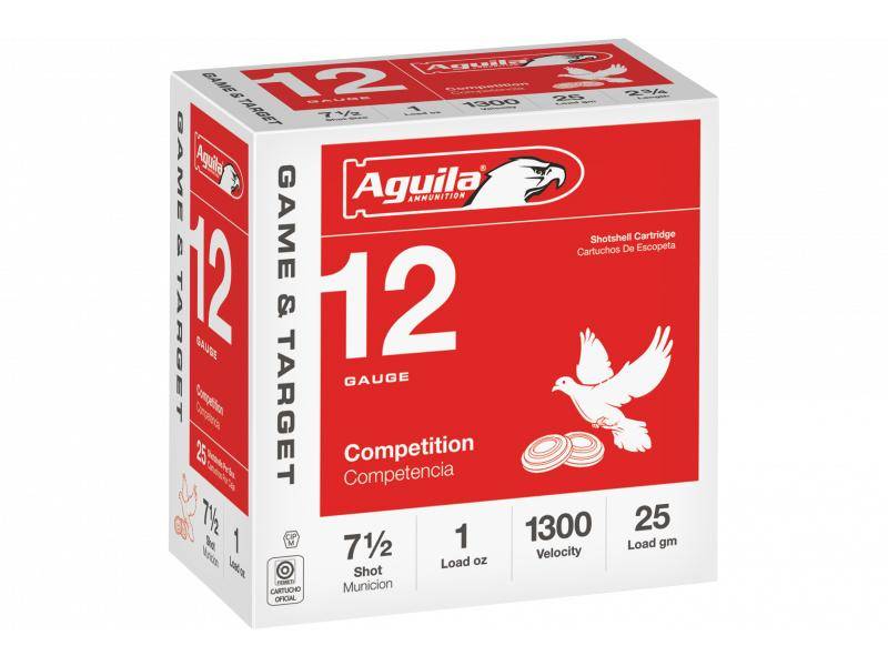 Aguila Target Shotshells 12 ga 2-3/4" 1oz 1300 fps #7.5 25/ct