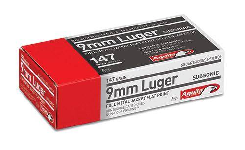 Aguila Handgun Ammuntion 9mm Luger 147 gr FMJFP 950 fps 50/ct
