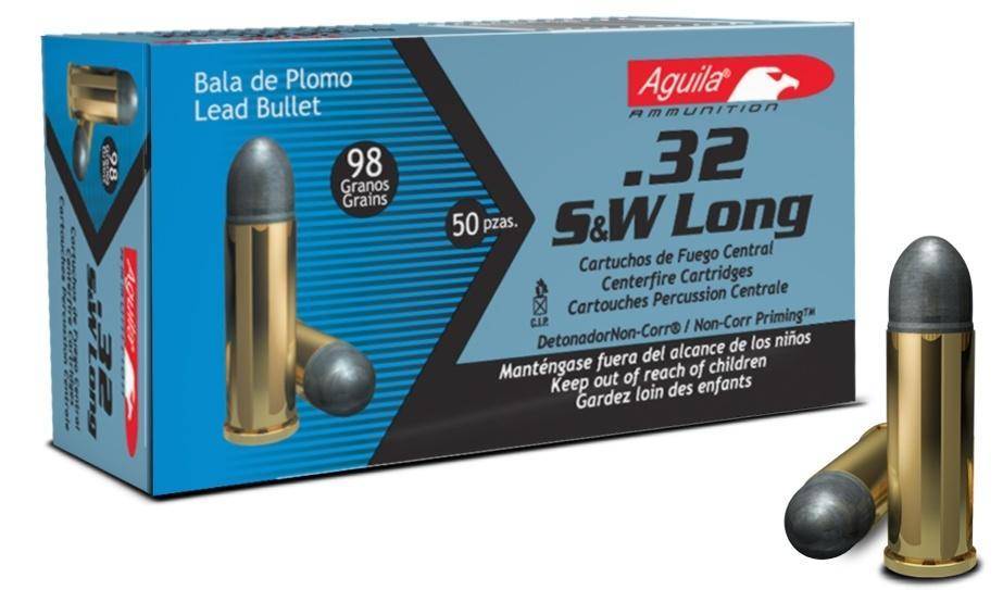 Aguila Handgun Ammuntion .32 S&W Long 98 gr FMJ 705 fps 50/ct