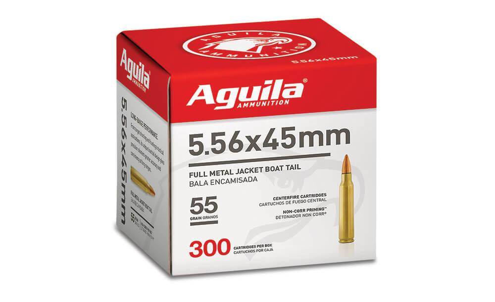 Aguila Rifle Ammunition 5.56mm 55gr FMJBT 3260 fps 300/ct (Bulk)