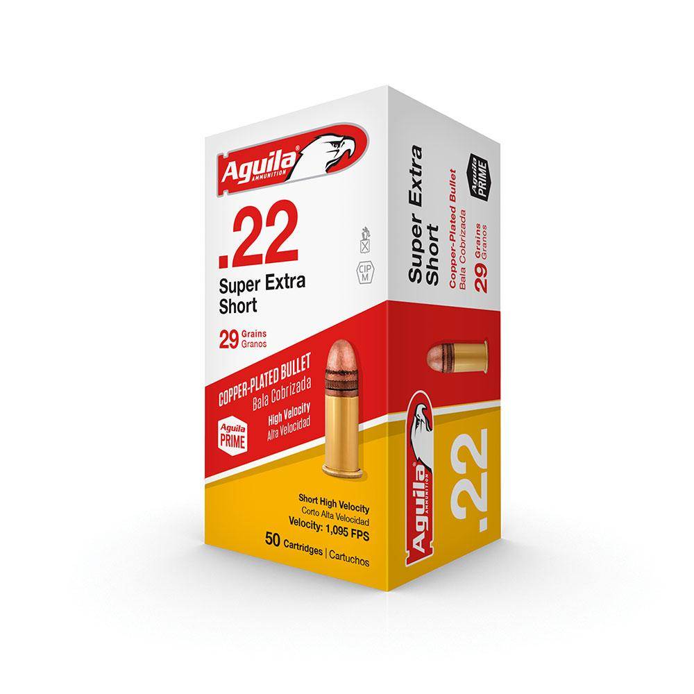 Aguila Super Extra Rimfire Ammunition .22 Short 29 gr SP 1095 fps 50/ct