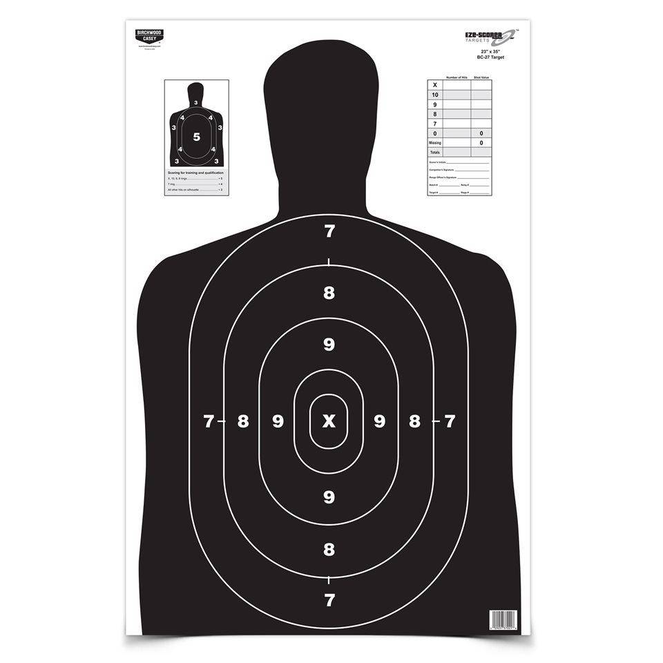 Birchwood Casey Eze-Scorer BC-27 Black Paper Target - 23"x35" 5 Pack