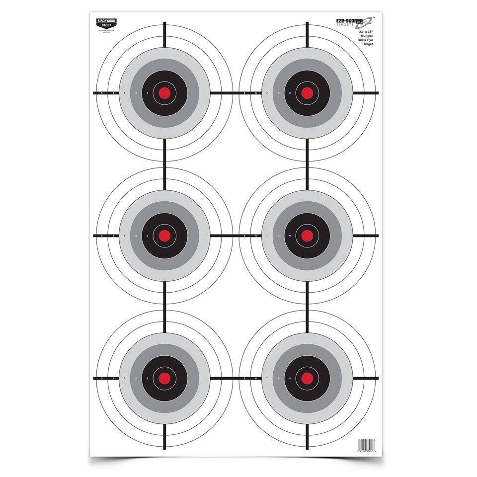 Birchwood Casey Eze-Scorer Multiple Bull's-Eye Paper Target - 23"x35" 5 Pack