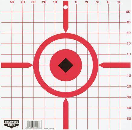 Birchwood Casey Rigid Paper Crosshair Sight-In Target - 12" 10/Pack