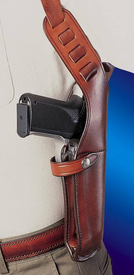 Bianchi Model X15 Shoulder Holster 4"-5" Right Hand Plain Tan Cross Draw