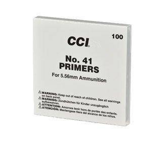 CCI Standard Primers #41 (Small) 5.56mm Military / NATO Sensitivity 1000/ct