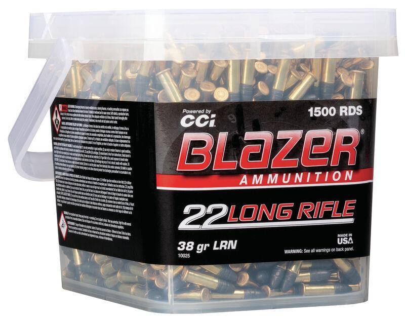CCI Blazer Rimfire Ammunition .22 LR 38gr LRN 1235 fps 1500/ct (Bucket)