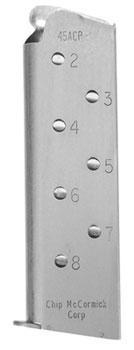Chip McCormick Shooting Star M1911 Magazine w Pad .45 ACP Stainless Steel 8/rd