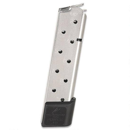 Chip McCormick Full-Size 1911 Railed Power Mag (RPM) Magazine .45 ACP Stainless 10/rd