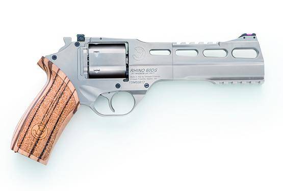 RHINO .357MAG REVOLVER 60DS CHROME 6IN BBL 3MOON CLIPS 6RND ADJ. REAR SIGHT