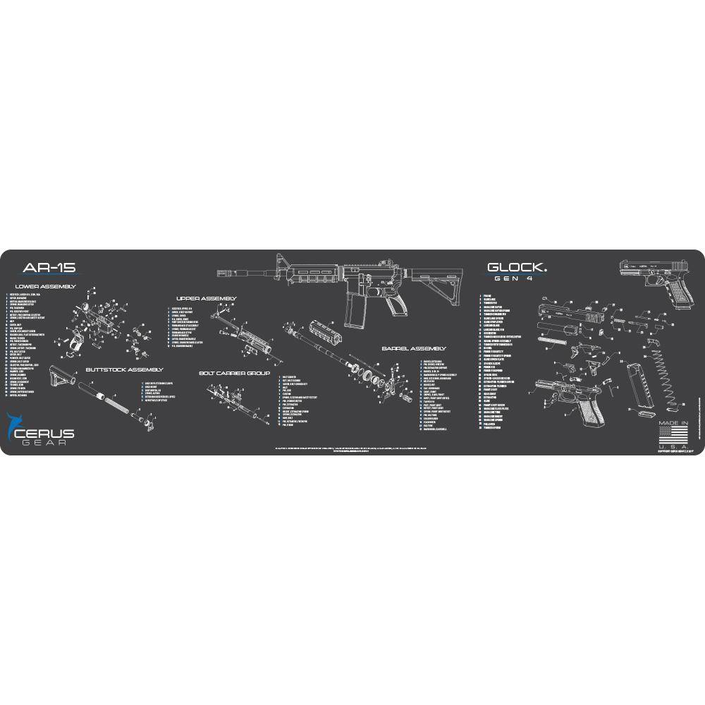 Cerus Gear Magnum XXL 14x48 AR-15/Glock Combo Schematic Promat - Gray