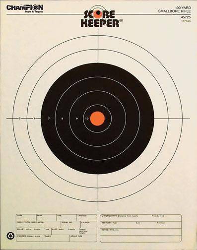 Champion Scorekeeper Targets Fluorescent Orange Bull - 100 yd. Small Bore Rifle 12/Pack