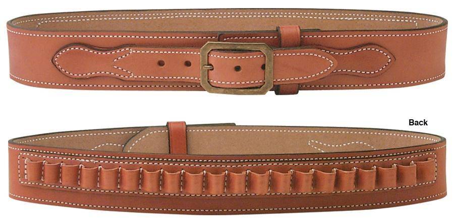 DeSantis Size 42 w/20rd .45LC Cartridge Loops Desperado Gun Belt-Style B37 Tan