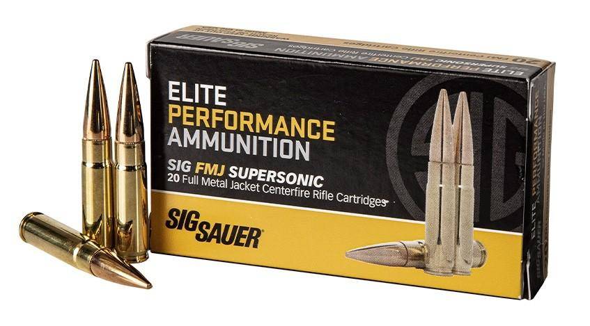 Sig Sauer Elite Ball Handgun Ammunition 300 Blackout 125gr FMJ 2145 fps 20/ct