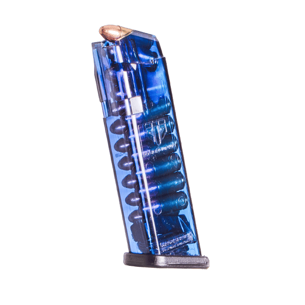 Elite Tactical Systems (ETS) Magazine Blue - Glock 17 Gen 1-5 9mm 17/rd - For Glock 17 18 19 19x 26 34 45