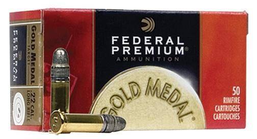 Federal Premium Gold Medal Rimfire Ammunition .22 LR 40 gr SLD 1080 fps 50/ct