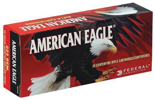 Federal American Eagle Rifle Ammunition .223 Rem 55 gr FMJBT 3240 fps 20/rd