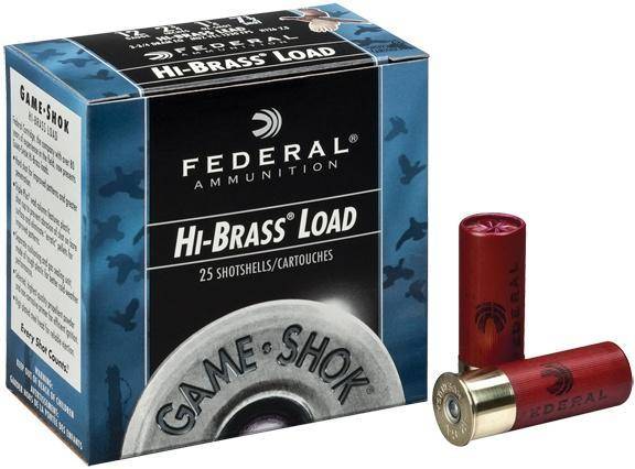 Federal Game-Shok Upland Game Hi Brass Load Shotshells 12 ga 2 3/4" 1-1/4 oz 1330 fps #6 25/ct