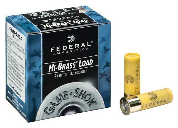 Federal Game-Shok Upland Game Hi Brass Load 20 ga 2 3/4" MAX 1 oz #4  - 25/box
