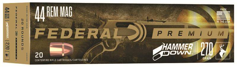 Federal Hammer Down Rifle Ammuniiton .44 Rem Mag 240 gr SP 1715 fps 20/ct