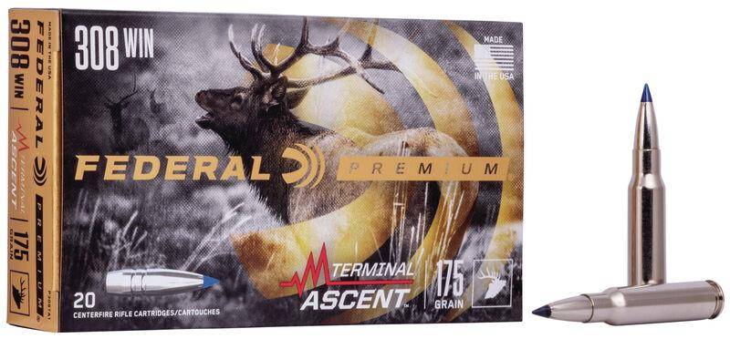 Federal Terminal Ascent Rifle Ammuntion .308 Win 175 gr 2600 fps 20/ct