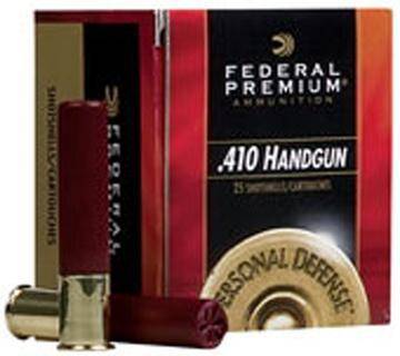 Federal Premium Personal Defense Shotshells.410 ga 2 1/2"  7/16 oz #4 950 fps 20/ct