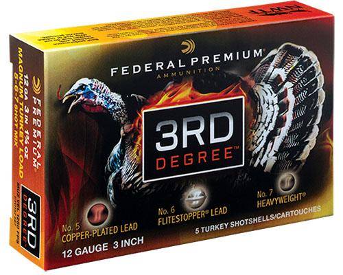 Federal 3rd Degree w/Heavyweight TSS Shotshells 12ga 3 1-3/4oz 1250 fps #5 #6 & #7 5/ct