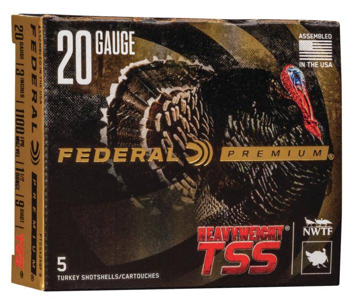 Federal Heavyweight TSS Shotshells 20ga 3" 1-1/2oz 1000 fps #9 5/ct
