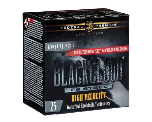 Federal Black Cloud FS Steel High Velocity Shotshells 12ga. 3" 1-1/8oz #BB 1635 fps 25/ct