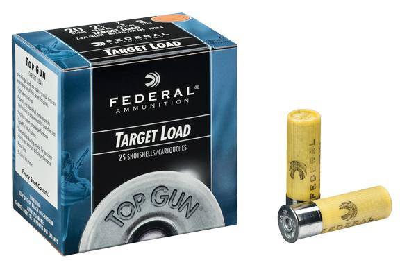 Federal Top Gun Shotshells 20 ga 2-3/4" 7/8 oz 1210 fps #9 25/ct