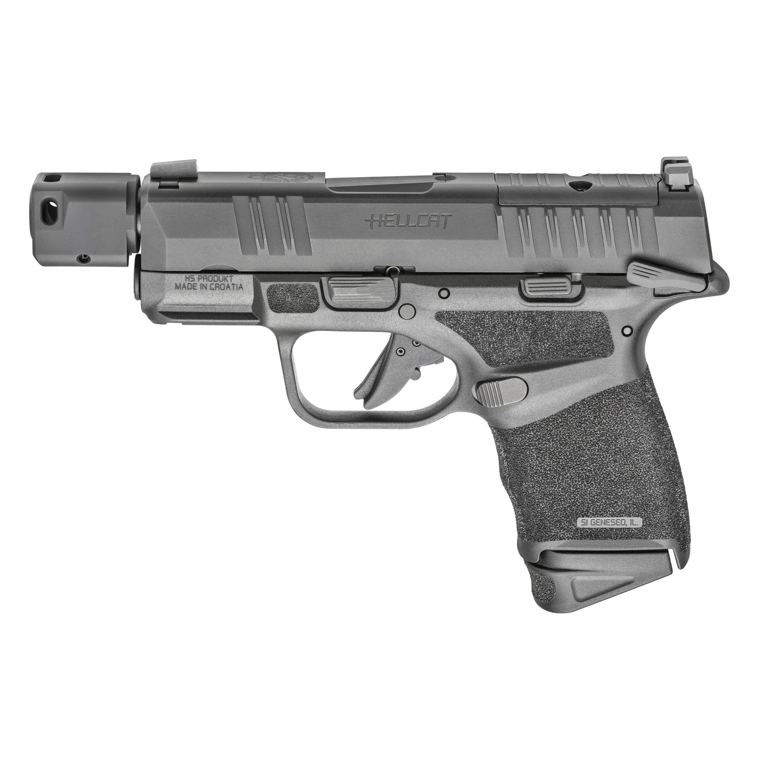 Springfield Hellcat RDP Manual Safety Handgun 9mm Luger 11&13rd Magazines 3.8" Threaded Barrel Melonite Finish
