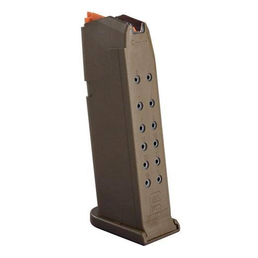 Glock Gen5 Factory Magazine G19 G26 9mm Luger - Flat Dark Earth 15/rd (Pkg)