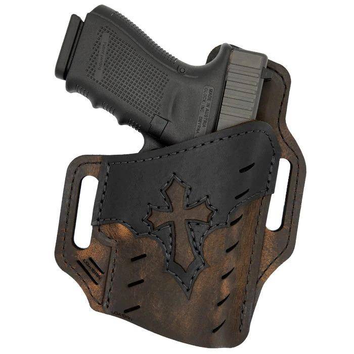Versacarry Arc Angel OWB Holster Size 3 Sub-Compact Brown with Black RH