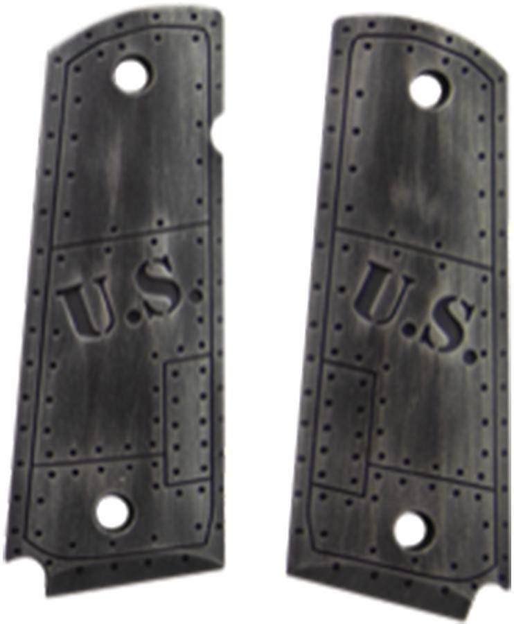 Hogue Govt. Model Aluminum - 1911 U.S. Green Distressed Grip