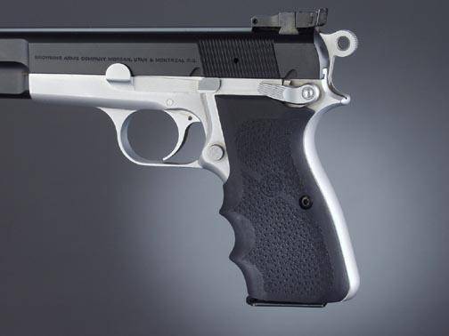 Hogue Browning Hi-Power Rubber Grips with Finger Grooves