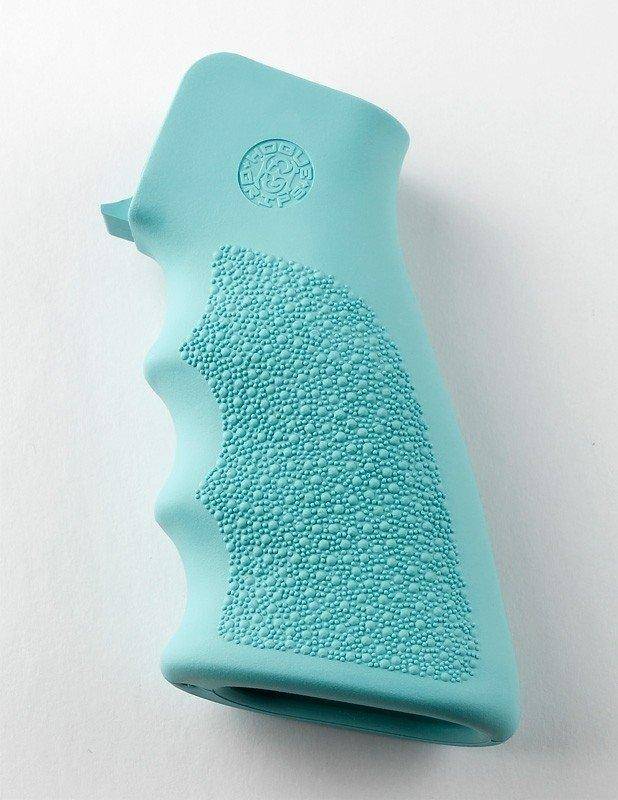 Hogue AR-15/M-16 Rubber Grip with Finger Grooves Aqua