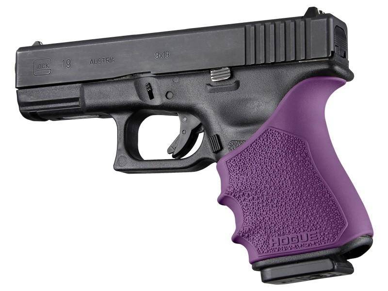 Hogue HandAll Beavertail Grip Sleeve Glock 19 23 32 38 Gen 3-4 Purple