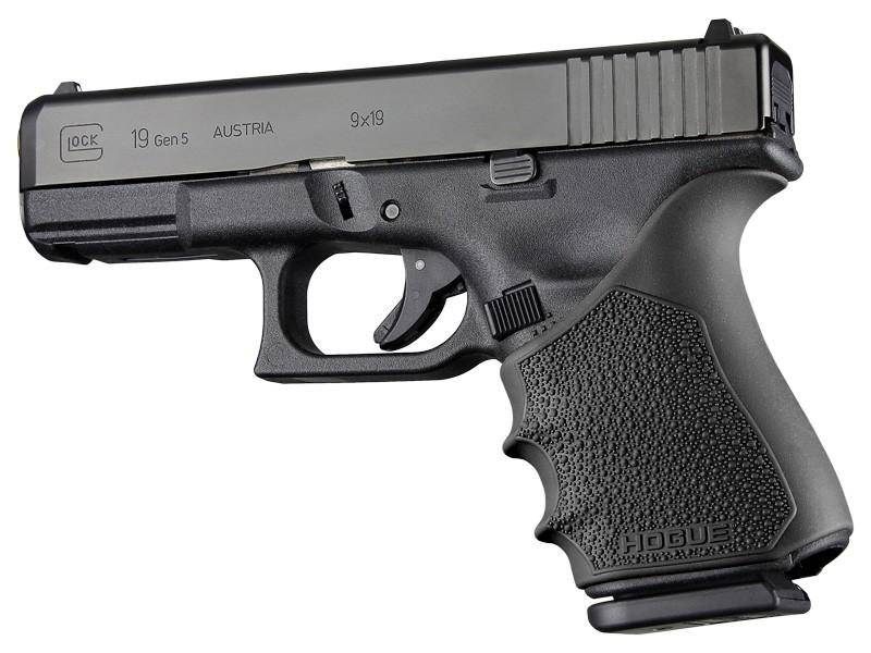 Hogue HandAll Beavertail Grip Sleeve Glock 19 23 32 38 Gen 1-2-5 Black