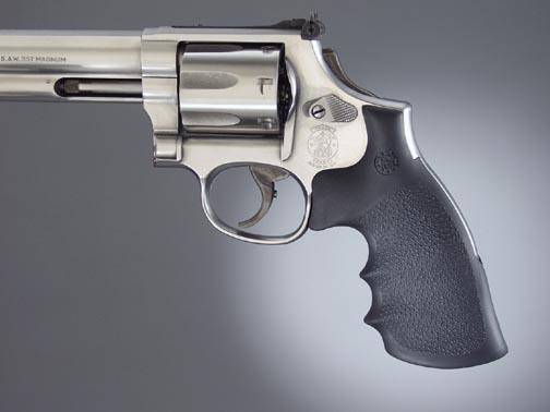 Hogue S&W K/L Convertion Kit - Round to Square Butt - Rubber Monogrip