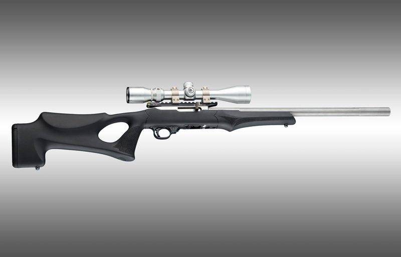 Hogue 10-22 Tactical Thumbhole Stock .920 Barrel Channel Black OverMolded Rubber