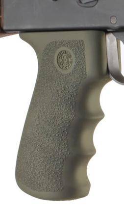 Hogue AK-47 Rubber Grips with Finger Grooves - OD Green