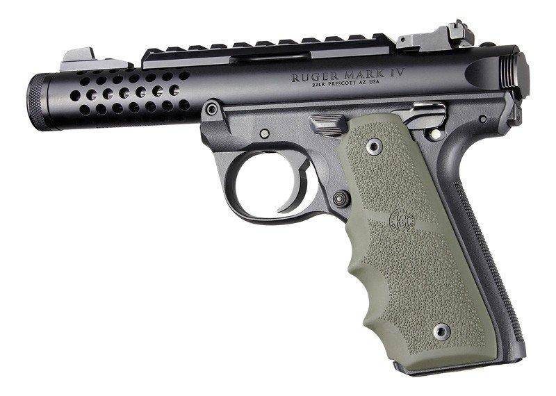 Ruger 22/45 MKIV Rubber Grip with Finger Grooves OD Green