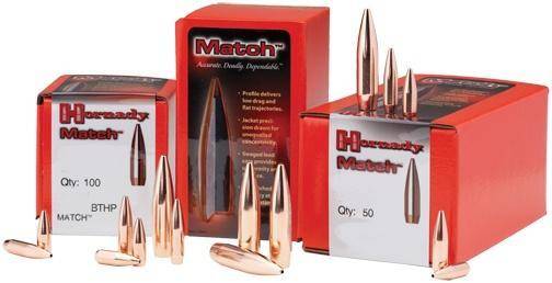 Hornady Match Bullets .22 cal .224" 75 gr BTHP MATCH 100/ct