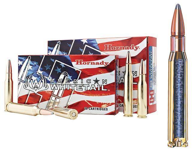 Hornady American Whitetail Rifle Ammunition .25-06 Rem 117 gr BTSP 2749 fps - 20/box