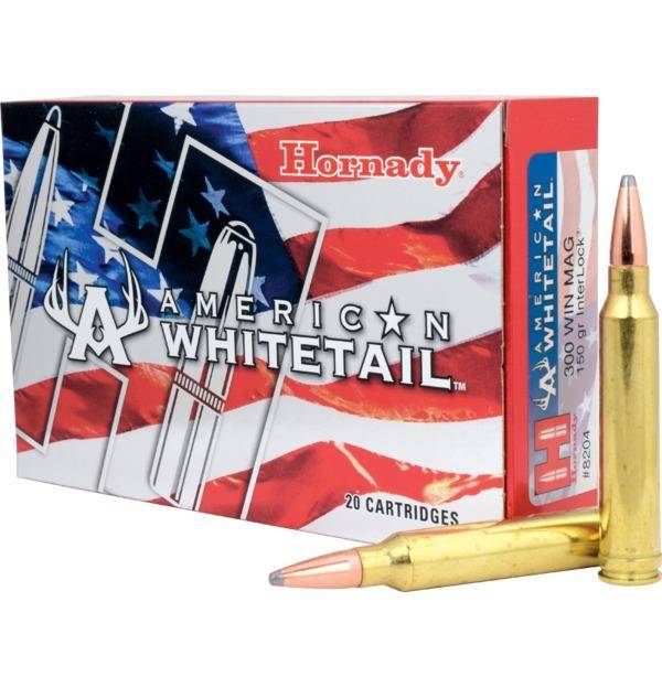 Hornady American Whitetail Rifle Ammunition .300 Win 150 gr SP 2979 fps - 20/box