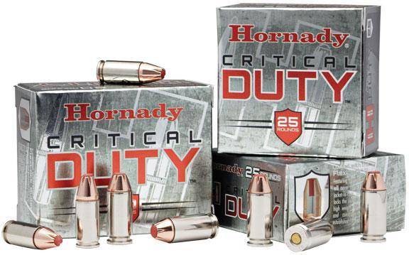 Hornady Critical Duty Handgun Ammo 9mm Luger 135 gr Flex Tip 1010 fps 25/box