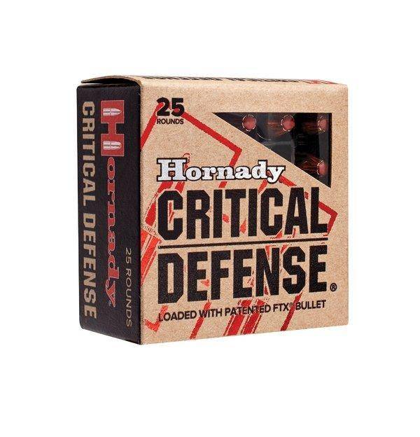 Hornady Critical Defense Handgun Ammo 9mm Luger 115 gr FTX 1140 fps 25/box