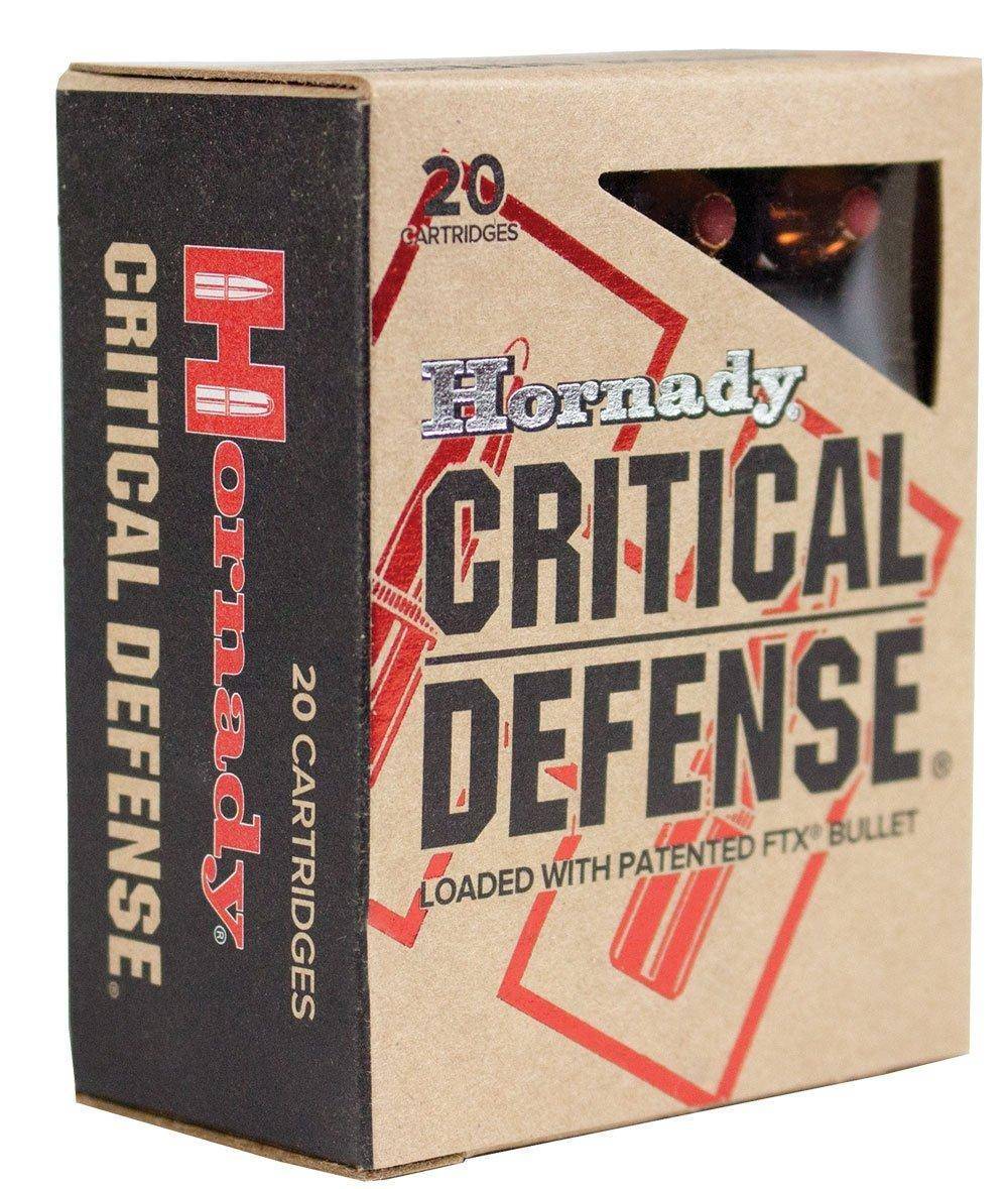 Hornady Critical Defense Handgun Ammo .45 ACP 185 gr FTX 1000 fps 20/box