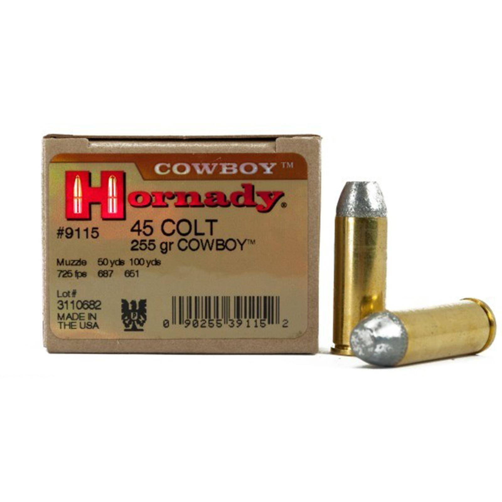 Hornady Cowboy .45 LC 255 gr FN Handgun Ammo - 20/box
