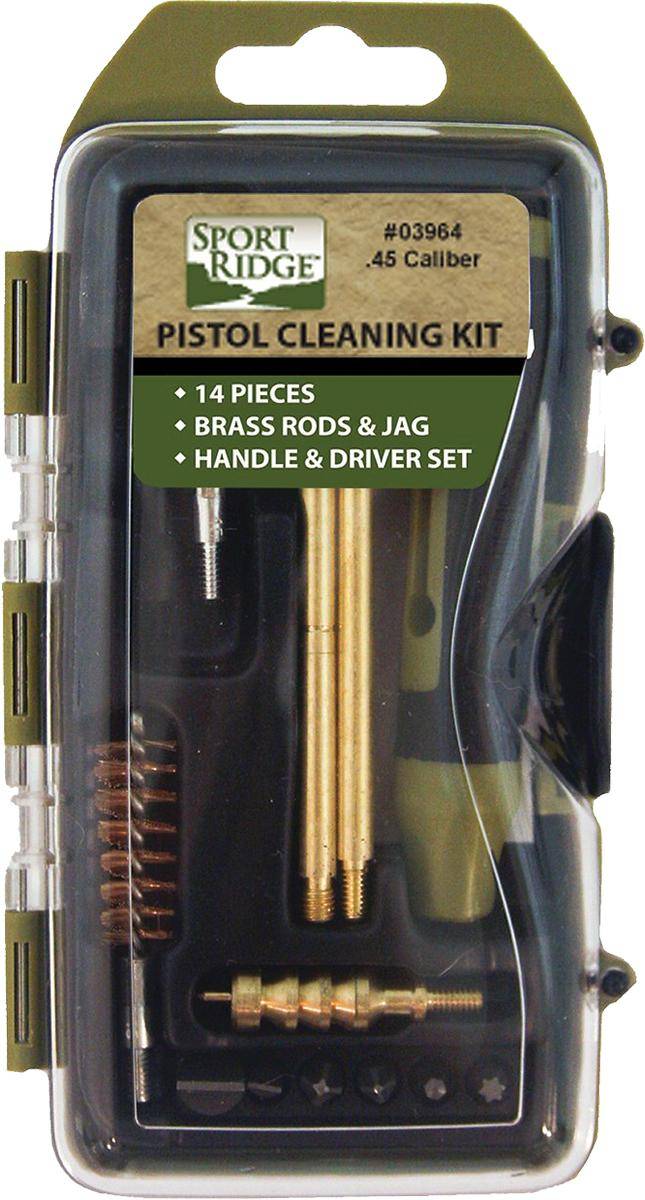 TacShield Sport Ridge 14pc Pistol Cleaning Kit Hard Case - 45 Cal